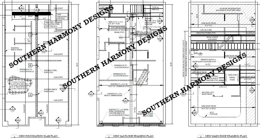 commercial structural framing plans